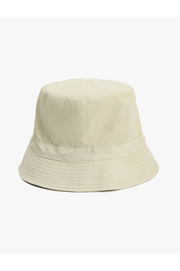 Koton Koton Bucket Hat with Double Sided Stopper Rubber Detail