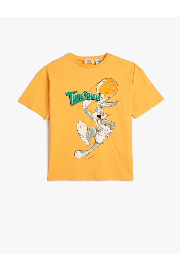 Koton Koton Bugs Bunny T-Shirt Licensed Short Sleeve Crew Neck Cotton