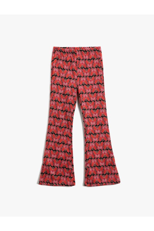 Koton Koton Butterfly Patterned Flared Trousers