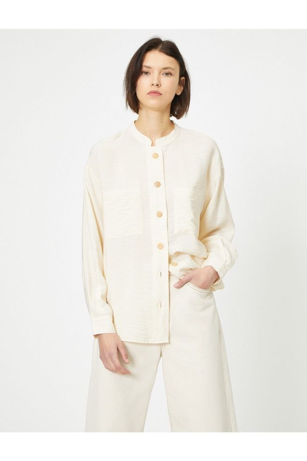Koton Koton Button Detailed Long Sleeve Shirt