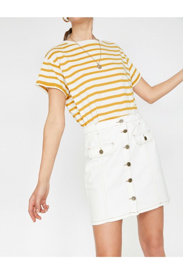 Koton Koton Button Detailed Skirt