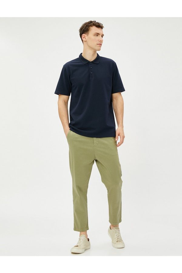 Koton Koton Buttoned Short Sleeve Polo T-Shirt