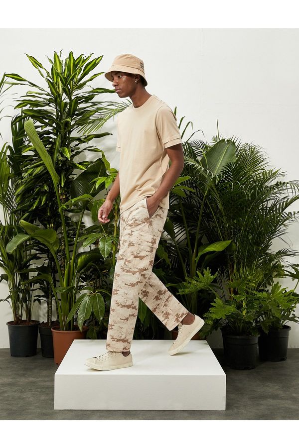 Koton Koton Cargo Pants Camouflage Printed Pocket Detail Laced Waist