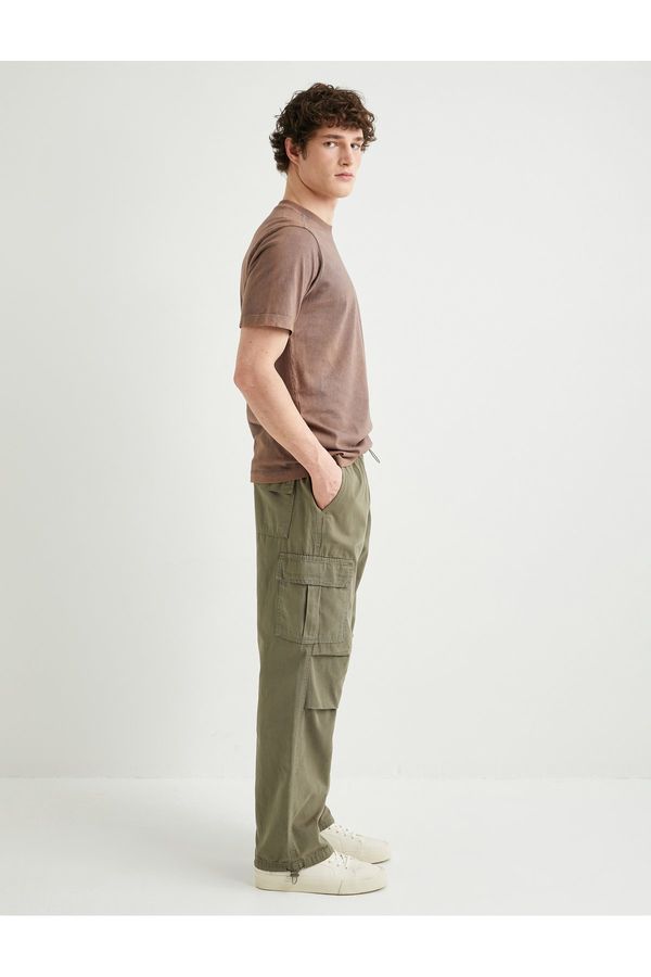 Koton Koton Cargo Parachute Loose Trousers with Elastic Waist Pocket Detail and Stoppers