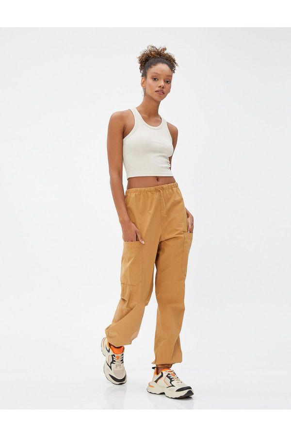 Koton Koton Cargo Trousers Pocket Detailed Stopper Elastic Waist