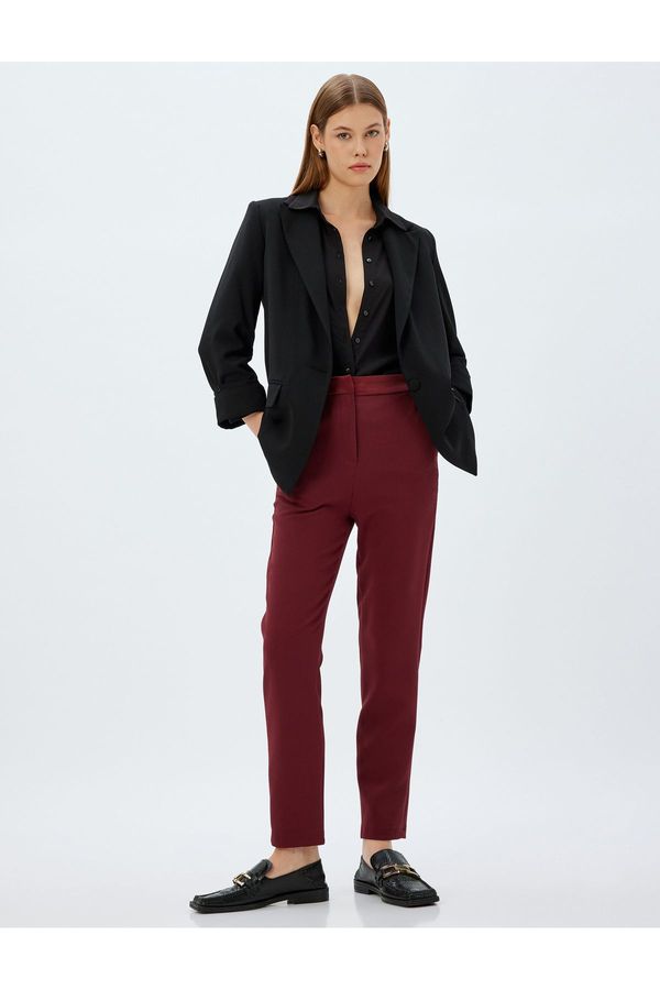 Koton Koton Carrot Cut Standard Fabric Trousers with Waist Pockets