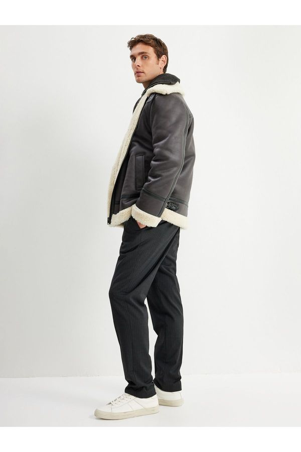 Koton Koton Chino Trousers with Pocket Detail Viscose Blend