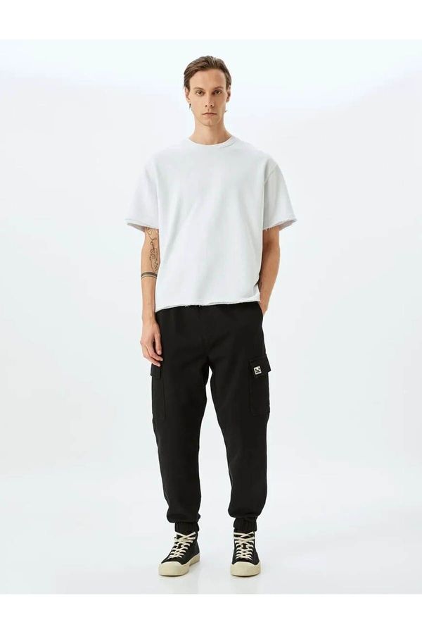 Koton Koton Cotton Gabardine Cargo Pocket Detailed Jogger Pants with Lace-Up Waist