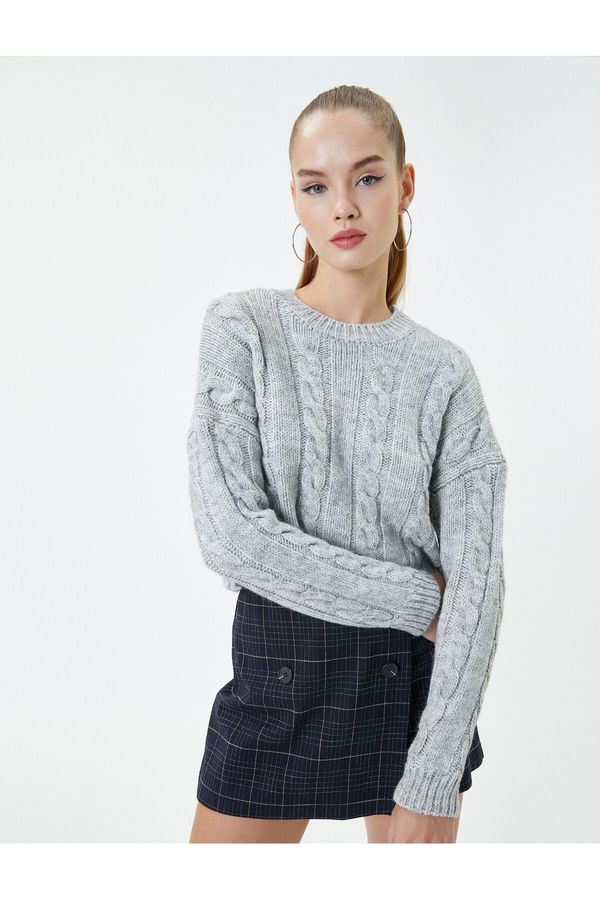 Koton Koton Crop Hair Knitted Sweater