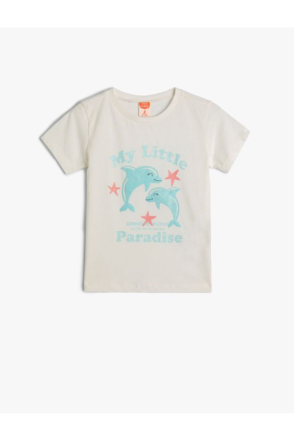 Koton Koton Dolphin T-Shirt Short Sleeve Crew Neck Cotton