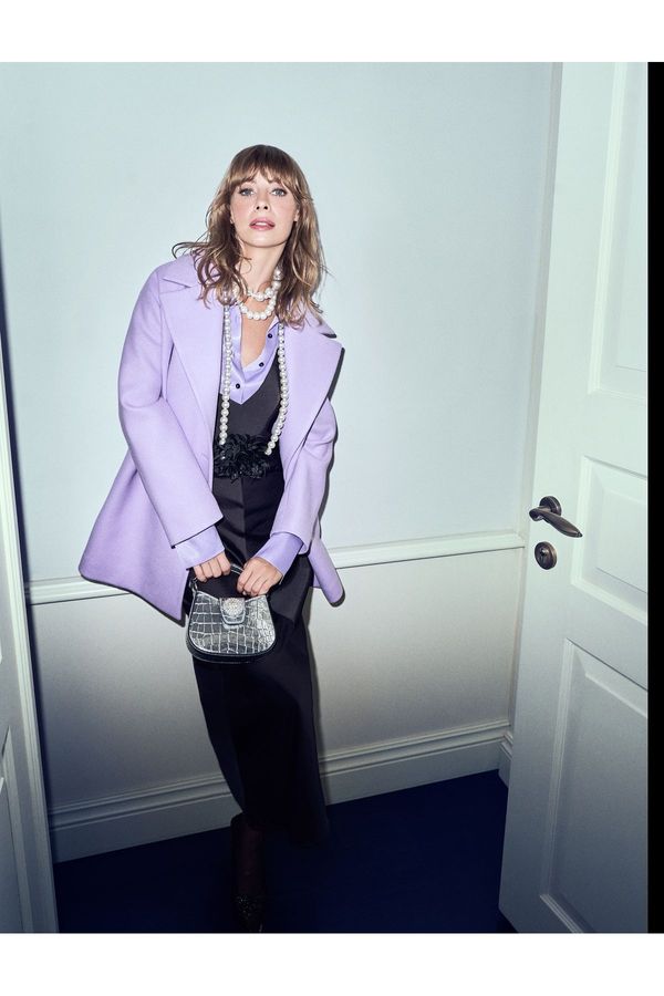 Koton Koton Double Breasted Buttoned Cachet Coat