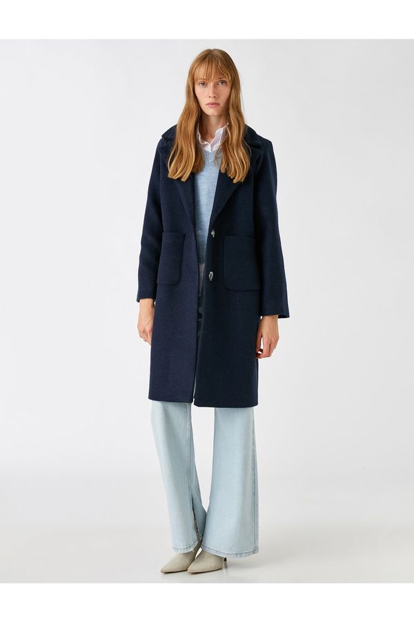 Koton Koton Double Buttoned Wool Blended Coat