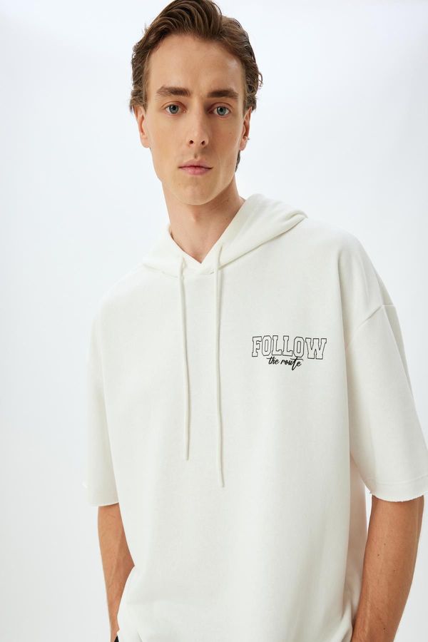 Koton Koton Ecru Men's Adult Sweatshirt