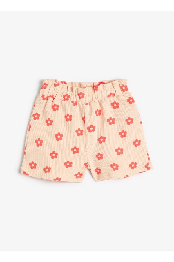 Koton Koton Elastic Waist Normal Pink Baby Shorts 3smg40046ak