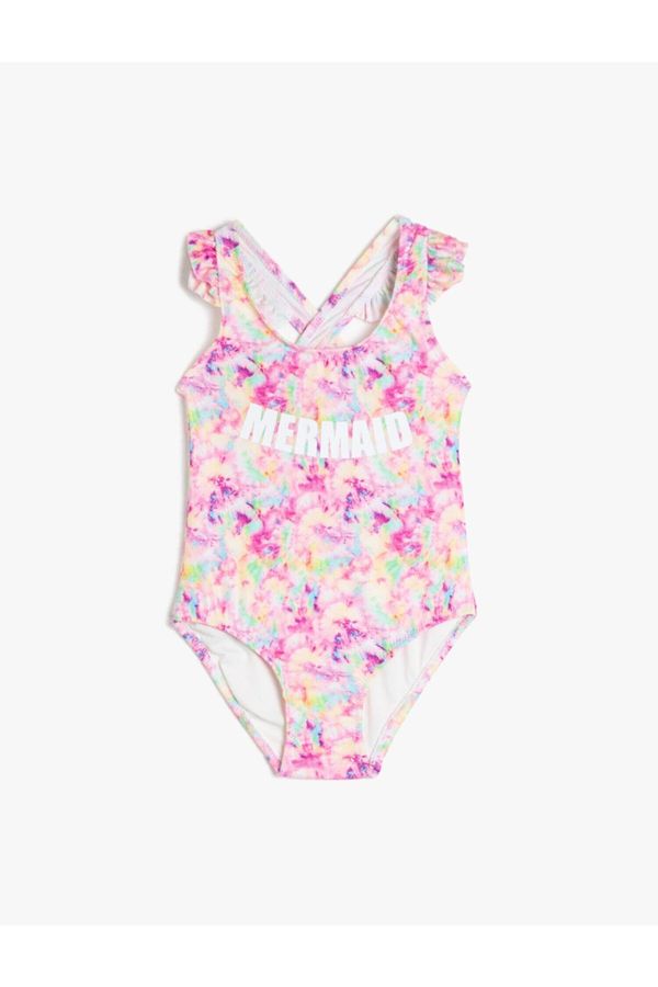 Koton Koton Frill Straps Printed Swimsuit