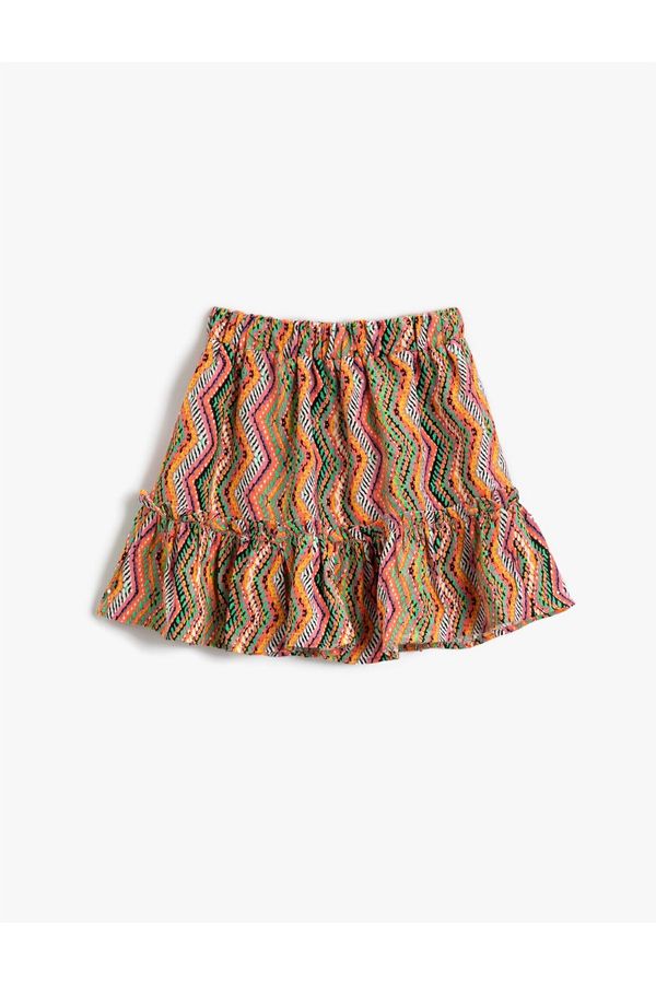 Koton Koton Frilled Mini Skirt with Elastic Waist