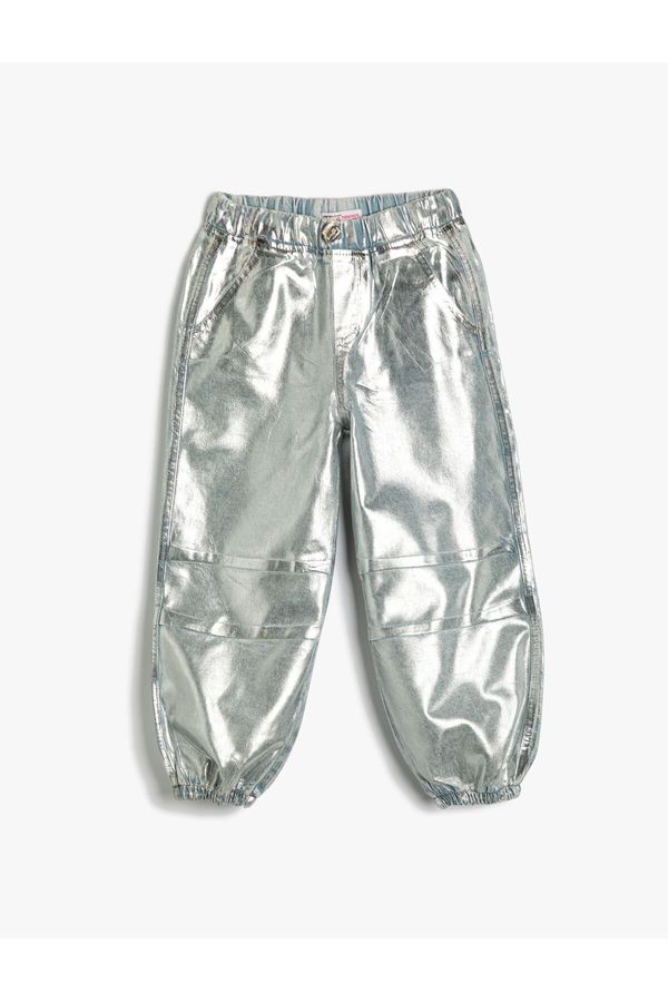 Koton Koton Gilded Shiny Parachute Trousers