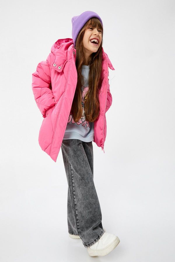 Koton Koton Girl Pink Coat