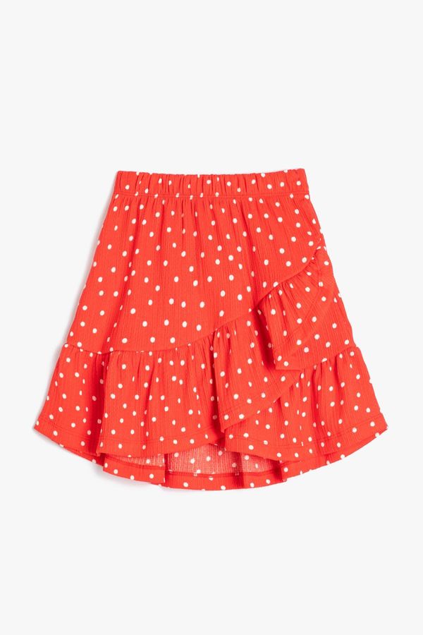 Koton Koton Girl Red Patterned Skirt