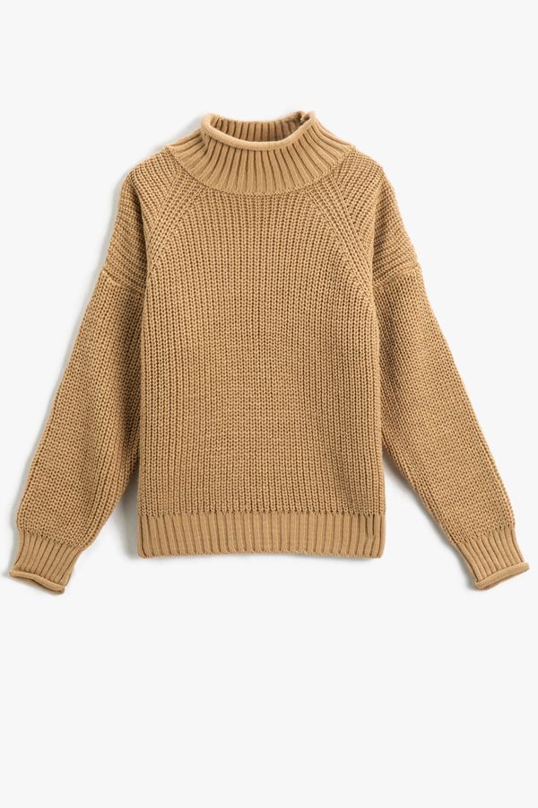 Koton Koton Girls Brown Sweater