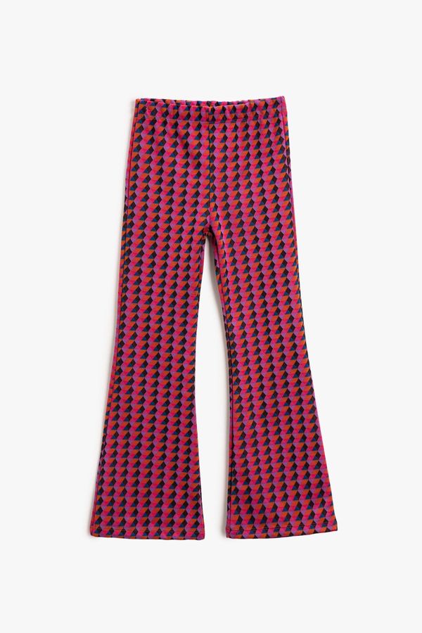 Koton Koton Girl's Purple Patterned Trousers