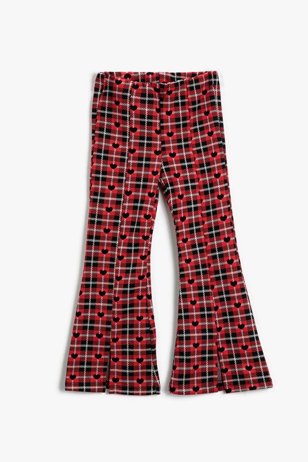 Koton Koton Girls Red Plaid Jeans