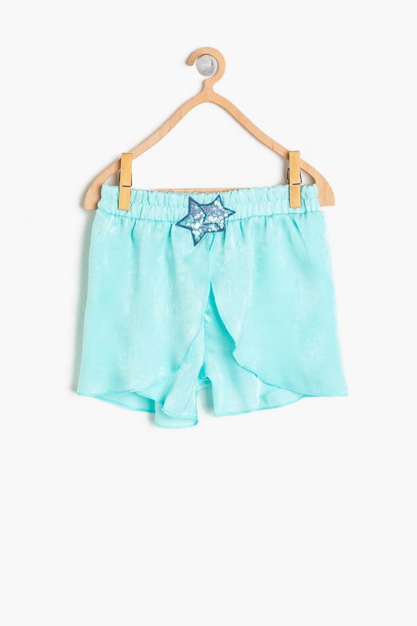 Koton Koton Green Baby Girl Sequin Detailed Shorts