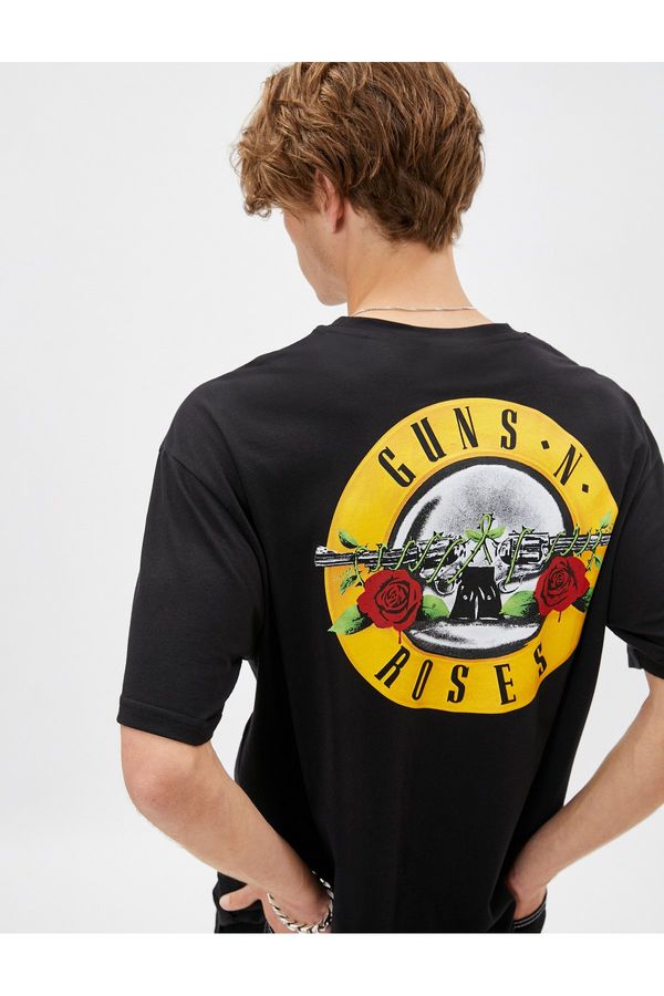 Koton Koton Guns N' Roses T-Shirt Licensed Printed on the Back