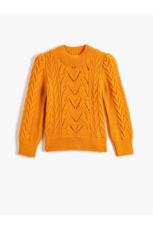 Koton Koton Hair Knit Sweater Long Sleeve High Collar