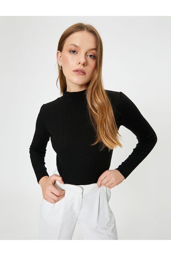 Koton Koton High Collar Sweater Long Sleeve Camisole