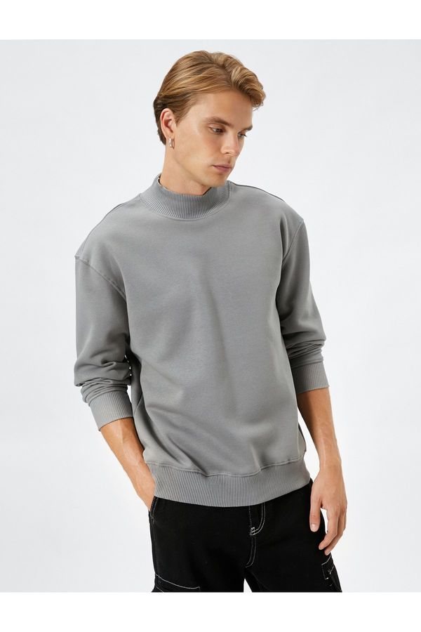 Koton Koton High Neck Sweater Basic Long Sleeve Ribbed