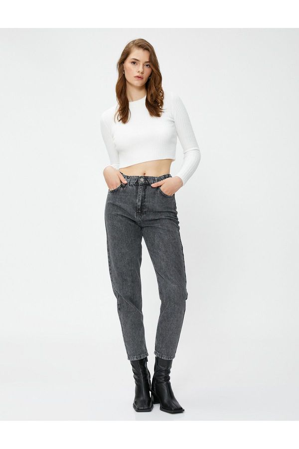 Koton Koton High Waist Jeans Slightly Skinny Leg - Mom Jeans