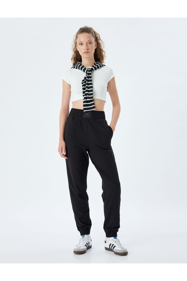 Koton Koton High Waist Pocketed Relaxed Cut Jogger Sweatpants