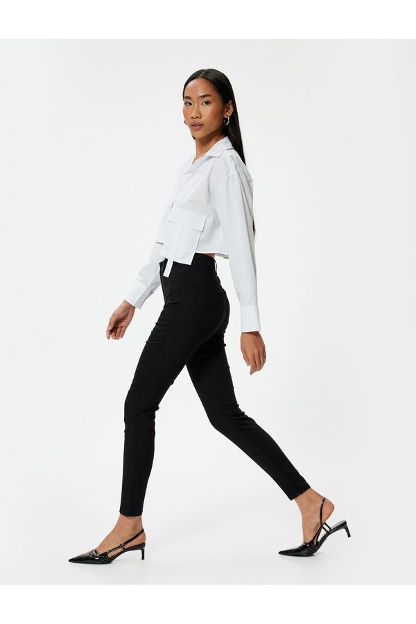 Koton Koton High Waist Skinny Jeans with Narrow Leg Pockets - Carmen Skinny Jeans