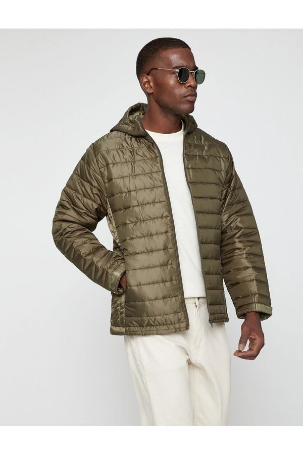 Koton Koton Hooded Puffer Coat Pocket Detailed