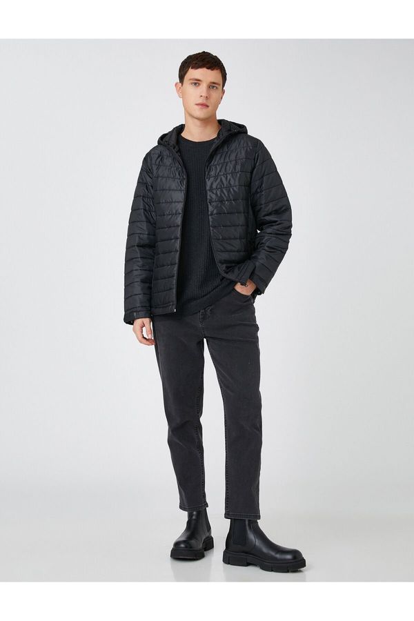 Koton Koton Hooded Puffer Coat Pocket Detailed Waterproof