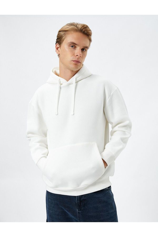 Koton Koton Hooded Sweat Kangaroo Pocket Detailed Long Sleeve Ribbon