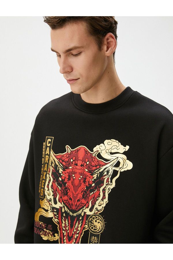 Koton Koton House Of The Dragon Oversize Sweatshirt Licensed Printed