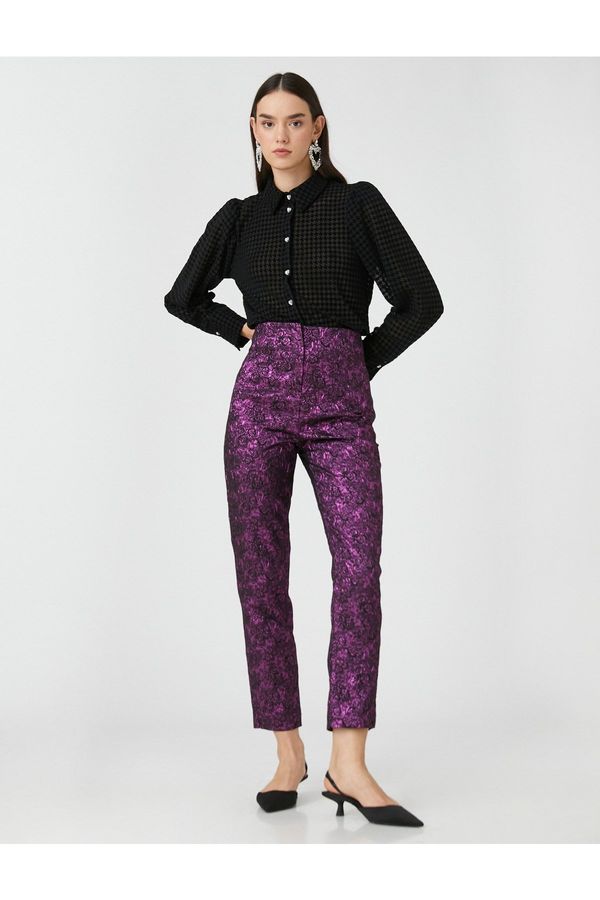 Koton Koton Jacquard Cigarette Pants