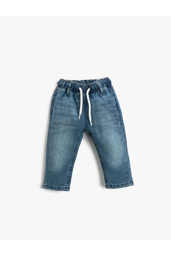 Koton Koton Jeans Pants with Elastic Waist Pockets Cotton