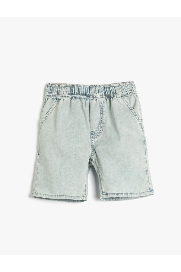 Koton Koton Jeans Shorts with elasticated waist, pockets. Cotton