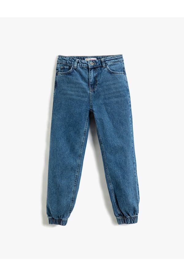 Koton Koton Jogger Jeans with Pockets Cotton - Jegging Jeans with an Adjustable Elastic Waist.