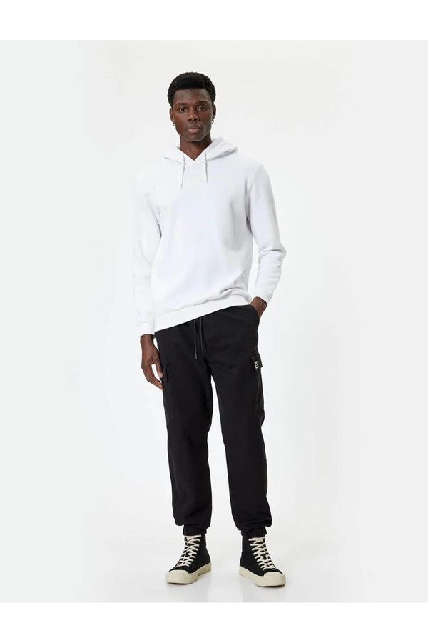 Koton Koton Jogger Pants Cargo Pocket Detailed Lace Waist Cotton