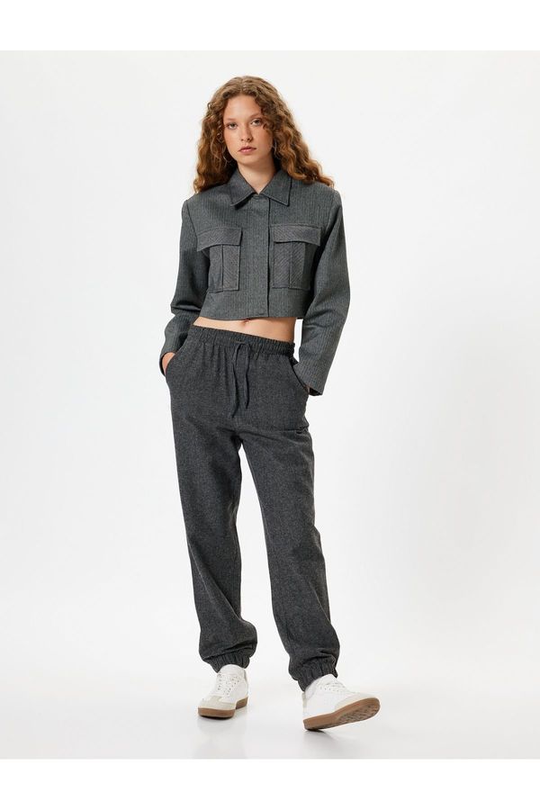 Koton Koton Jogger Pants with Waist Tie Pocket Detail and Flecked