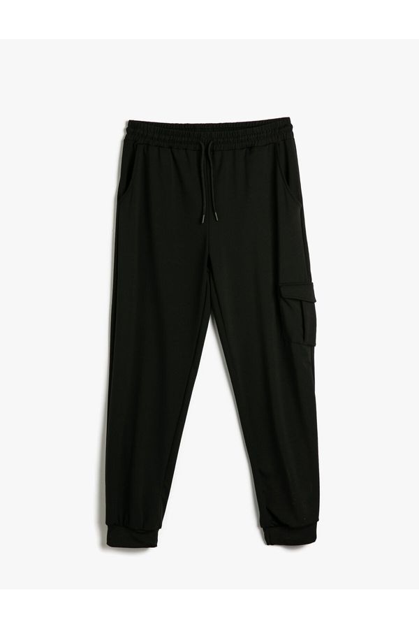 Koton Koton Jogger Sweatpants High Waist With Lace-Up, Pocket Detailed.