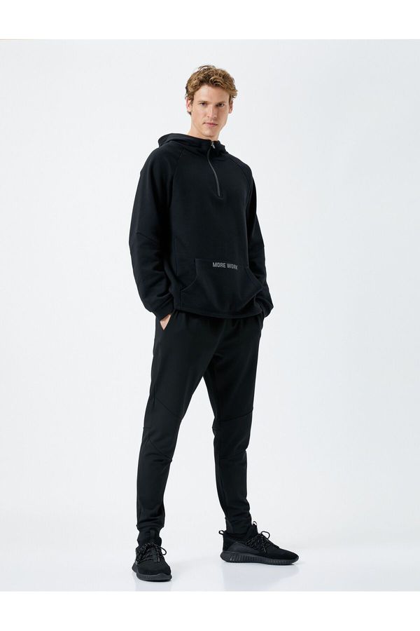 Koton Koton Jogger Sweatpants with Lace Waist Stitching Detail and Pocket