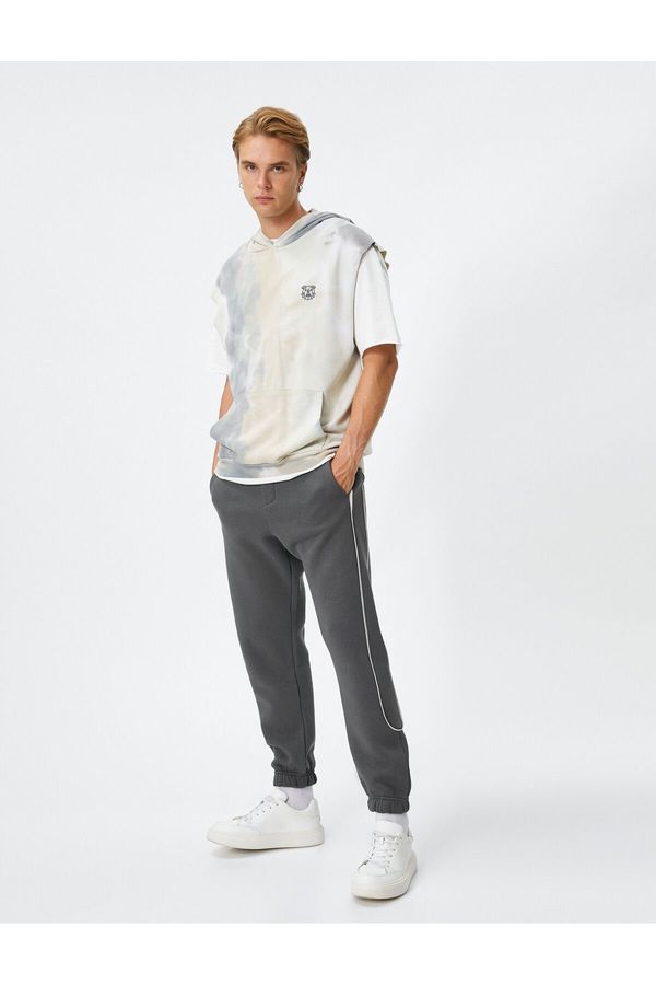 Koton Koton Jogger Sweatpants with Lace Waist Stitching Detail and Pocket