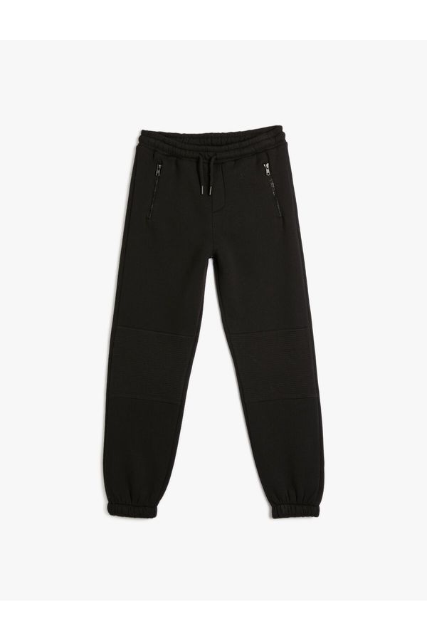 Koton Koton Jogger Sweatpants Zipper Detailed Raised Cotton