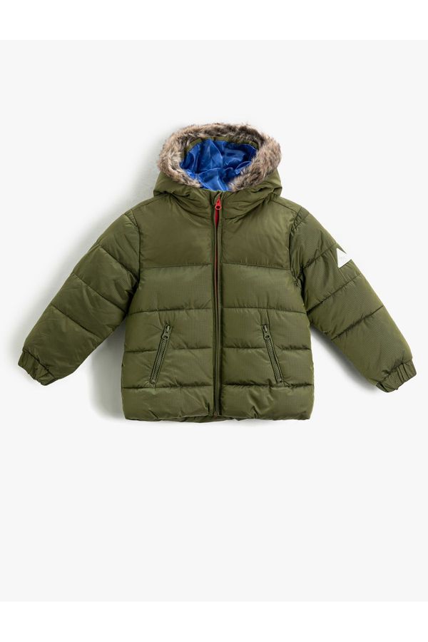 Koton Koton Khaki Boy's Coat 3wkb00019tw