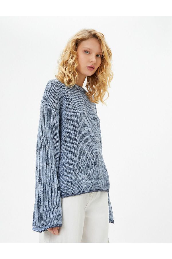 Koton Koton Knitwear Sweater Wide Long Sleeve Crew Neck